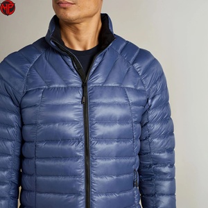 Blouson matelassé à capuche pour homme, fermeture éclair, vêtement d'extérieur décontracté, personnalisable avec logo, pour l'hiver - Product Image 5