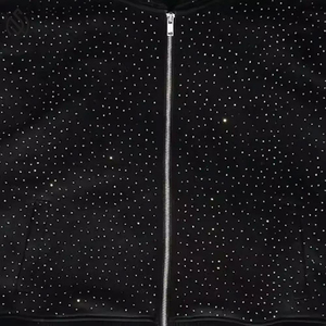 All Over <b>Rhinestone</b> Pullover Hoodie Bling Streetwear Unisex Autumn 100% Cotton <b>Jacket</b> - Product Image 4