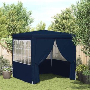 Carpa Plegable de Polietileno Azul de 8.2 x 8.2 Pies para Bodas y Eventos - Product Image 1