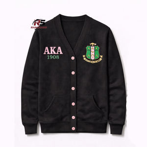 Sweat-shirt personnalisé pour femmes avec lettres grecques de sororité, col rond brodé, vente en gros, sweat-shirt de sororité grecque avec logo personnalisé - Product Image 1