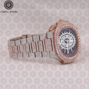Reloj de Lujo para Hombre Charm Jewells, Caja Cuadrada de Acero Inoxidable, Esfera Analógica de 40 mm, Cierre Oculto con Botón, Cristal, Mecánico - Product Image 5