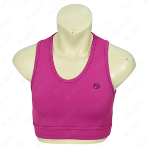 Soutien-gorge de sport pour femme en tissu solide et torsadé, pour l'entraînement, le yoga, la salle de sport, le fitness, avec taille élastique - Product Image 3