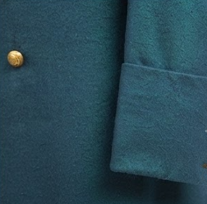Manteau de style laine bleu paon avec cape amovible, veste à quatre boutons, uniforme OEM pour hommes - Product Image 6