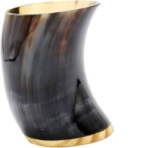Vasos de cuerno natural para beber |   Copa de cuerno vikinga | Vasos hechos a mano de cuerno de ganado, vasos para beber de vaca disponibles. - Product Image 2
