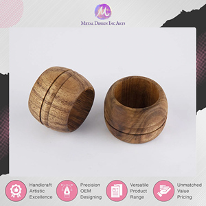 Fabricante y Exportador de Origen Indio que Vende Ampliamente Juegos de 4 Anillos de Papel para Servilletas de Madera a un Excelente Precio de Mercado - Product Image 2