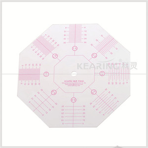 Kearing-Regla octogonal de plástico con forma de chismes, Impresión de sándwich, tamaño de medición, grado, diseño de moda, costura artesanal # P808 - Product Image 2