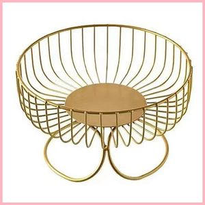 Panier à fruits en métal design exclusif pour la décoration de la maison et l'usage en cuisine, avec un cadre robuste et un look sophistiqué - Product Image 4