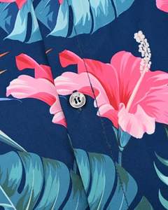 Camisa elegante para hombre, manga corta, estampado tropical, informal, para playa, con botones, verano, vibrante, colorida, floral, camiseta de verano para hombre - Product Image 3