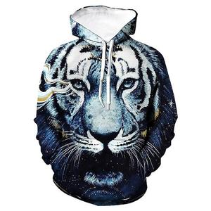 Sudadera con Capucha con Estampado de Tigre en 3D, Sudadera Urbana con Estampado Animal, Sudadera con Logotipo Personalizado, Sudadera Unisex de Moda al por Mayor - Product Image 3