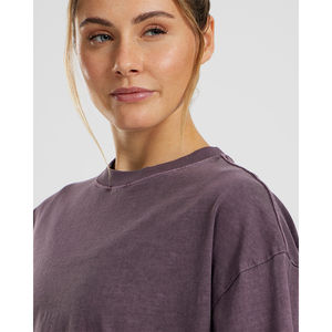 Camiseta de Manga Corta para Mujer, Estilo Vintage, Cómoda, Holgada, Suave, Transpirable, Ligera, 100% Algodón, para Gimnasio y Entrenamiento, Venta al Por Mayor - Product Image 4