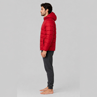 Veste d'hiver légère et chaude pour homme, style streetwear, matelassée, doublée, résistante à l'eau, entièrement rembourrée, avec capuche