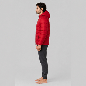 Veste d'hiver légère et chaude pour homme, style streetwear, matelassée, doublée, résistante à l'eau, entièrement rembourrée, avec capuche - Product Image 3
