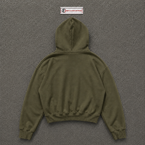 Sudadera con Capucha Extra Grande Personalizada con Gráfico de Árbol del Bosque Negro, Sudadera Vintage Desgastada para Hombre, Estilo Urbano Informal - Product Image 6