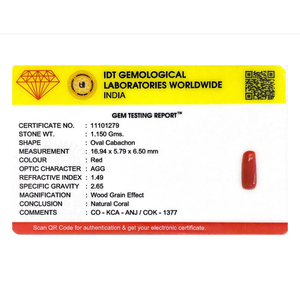 High Quality 5.75 Carat Handcrafted Synthetic Red Coral Loose Gemstone for Fine Jewelry - Product Image 4