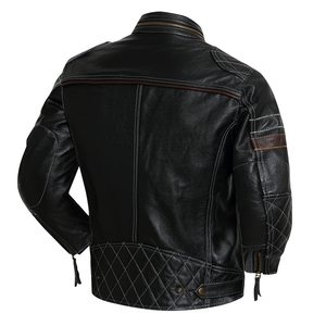 Custom Men's <b>Leather</b> <b>Jacket</b> Premium Black Genuine <b>Leather</b> Baseball Collar <b>Winter</b> Casual <b>Jacket</b> Oem Service - Product Image 4