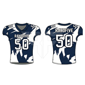 Uniforme de Fútbol Americano de Alta Calidad al Mejor Precio, Logotipo Personalizado Impreso, Transpirable, Antibacterial, de Secado Rápido, Manga Corta, 100% - Product Image 4