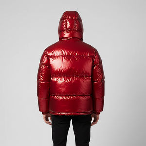 Chaqueta de Invierno Acolchada Impermeable con Capucha para Hombre, de Alta Calidad, con Cierre, Cuello Alto, Lona Lisa Teñida, 100% Poliéster - Product Image 2