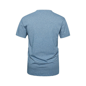 Camiseta de Hombre Azul Jaspeado Marle de Manga Corta con Cuello Redondo, Ajuste Musculoso, Suave, Transpirable, Informal, de Algodón, Venta al por Mayor - Product Image 3