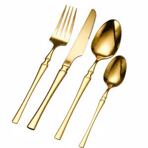 Juego de Cubiertos de Lujo, Diseño Moderno y Sostenible, Dorado, de Acero Inoxidable con Mango en Espiral, Recubiertos en Oro, para Hogar, Hotel, Regalo de Boda - Product Image 6