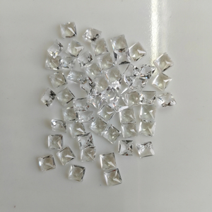 โทแพซสีขาวธรรมชาติ 6 มม. ทรงสี่เหลี่ยมเจ้าหญิงคัท คุณภาพดีที่สุด พลอยเม็ดเดี่ยวสำหรับทำเครื่องประดับ - Product Image 2