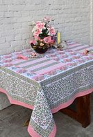 Nappe élégante en coton imprimé floral, personnalisable, durable, 50D/24F, style classique, lavable en machine, pour usage domestique