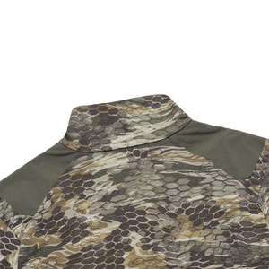 Chemise tactique de chasse camouflage Performance pour homme, à manches longues, avec fermeture éclair 1/4, séchage rapide, respirante, pour activités de plein air - Product Image 5