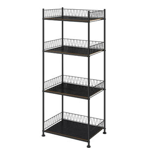 Fabulous Design 4 Tier New Arrival Storage Shelves & Units <b>Spice</b> <b>Rack</b> Home Use Kitchen <b>Rack</b> Glass Iron Metal Bathroom Use - Product Image 1