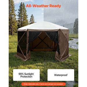 Pareti Laterali per Gazebo 5.67 x 4.85 ft con Finestra su un Lato, Impermeabili, Protezione Solare, Accessori per Tende - Product Image 4
