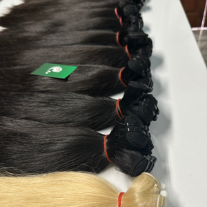 Vente en gros de cheveux vietnamiens bruts super doublement étirés, extension de cheveux humains de trame droite, cheveux de trame à cuticules alignées - Product Image 5