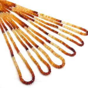 Perles d'opale de feu mexicaine naturelle 3,5-4 mm, opale véritable, perles facettées rondes, pierres précieuses d'opale, brin de 16 pouces pour la création de bijoux - Product Image 2