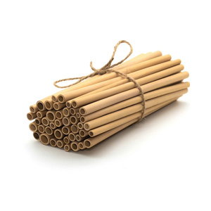 Pailles à boire en bambou naturel écologiques, biodégradables, réutilisables, de qualité alimentaire - Product Image 1