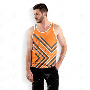 เสื้อกล้ามผู้ชาย โพลีเอสเตอร์/คอตตอน ระบายอากาศดี เป็นมิตรกับสิ่งแวดล้อม คอกลม พิมพ์ลาย สำหรับออกกำลังกาย ลดราคา - Product Image 6