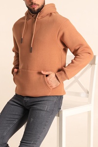 Dernier design tendance, sweat à capuche d'hiver pour homme, logo de marque personnalisé, fermeture éclair, uni, hip-hop, 100% coton - Product Image 2