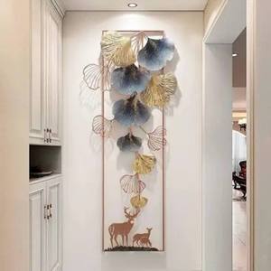 Sculpture murale moderne en métal Daystar Trade, art géométrique abstrait irrégulier vertical, décoration intérieure pour entrée et mariage - Product Image 2