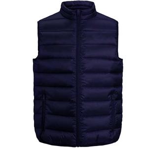 Ropa deportiva de bombardero informal con bolsillo con cremallera gruesa y cálida para hombre, chalecos de pesca de invierno transpirables para deportes de invierno acolchados - Product Image 3