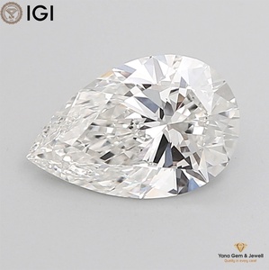 เพชรทรงลูกแพร์ 4.00 กะรัต ความสะอาดระดับ VVS1 สี F พร้อมใบรับรอง IGI เพชร CVD ที่ปลูกในห้องปฏิบัติการ สร้างสรรค์เป็นแหวนที่สมบูรณ์แบบ - Product Image 1