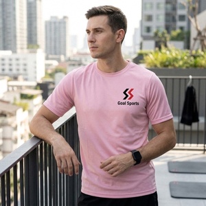 เสื้อยืดคอกลมแขนสั้นผ้าตาข่ายระบายอากาศดี น้ำหนัก 220 กรัม สีพื้น ทรงหลวม ใส่สบาย สำหรับผู้ชาย ขายส่ง - Product Image 5