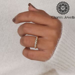Bague de Fiançailles et d'Éternité Classique pour Femme Charm_Jewells en Argent 925 avec Moissanite, Coupe Coussin, Sertissage à Griffes, 3 g, Certifiée IGI - Product Image 5
