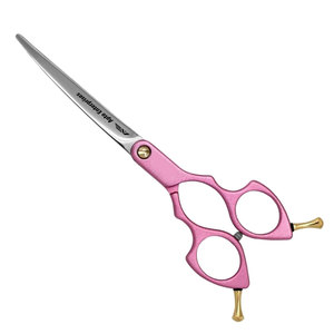 <b>Dog</b> and Cat Grooming <b>Scissors</b> in Pink Premium Pet Hair Cutting Shears with Adjustable Tension Screw Ergonomic Handle - Product Image 5