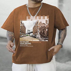 เสื้อยืดแขนสั้นผ้าฝ้ายเนื้อหนาสำหรับเด็ก ทรงหลวม สีพื้น สไตล์ลำลอง ใส่ได้หลากหลายแบบ แขนเสื้อแบบเปิดไหล่ - Product Image 4