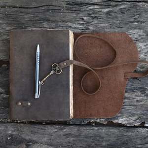 Carnet de notes en cuir de style vintage de haute qualité, papier coton blanc, idéal pour l'écriture et le dessin, cadeau parfait pour la peinture - Product Image 3