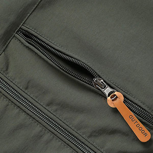 Chaqueta Cortavientos Anorak con Capucha Personalizada para Hombre, Estilo Casual de Primavera, Cierre de Cremallera 1/4, Nailon Impermeable, Repelente al Agua, Ligera, para Exteriores - Product Image 4