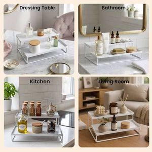 Organisateur de comptoir en bois et métal de qualité supérieure Unicorn Handicrafts pour la cuisine, la salle de bain, le bureau, les accessoires et les essentiels - Product Image 6