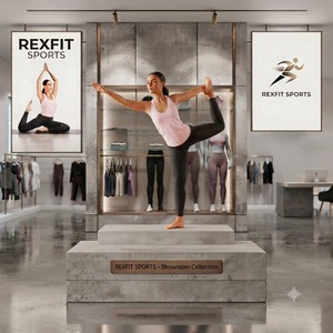 REXFITSPORTS 2026 Ensemble de vêtements de sport respirant et très extensible pour femmes avec débardeur ample et imprimé, marque privée OEM pour la gym - Product Image 3