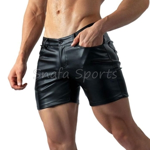 บริการออกแบบและผลิตกางเกงขาสั้นผู้ชายแบบ OEM พร้อมกระเป๋า ราคาขายส่ง ผลิตจากหนังแท้ 100% กางเกงขาสั้นหนังสำหรับผู้ชายสำหรับการต่อสู้ วางขายออนไลน์ - Product Image 3