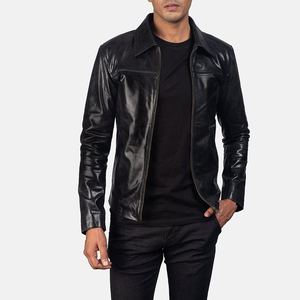 Blouson en cuir de luxe pour homme – Tendance, décontracté, style motard – Fabricant 2026 - Product Image 1