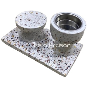 Bela Artisan Home Decor Agate Mabkhara brûleur d'encens fait à la main en bois de manguier 3x3 pouces coffret cadeau pour les femmes fête des mères - Product Image 1