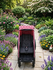 <b>3</b> in 1 Children Aluminum Alloy Bicycle Trailer <b>Stroller</b> Jogger with 35kg Capacity 20" Tires Independent Suspension - Product Image 2