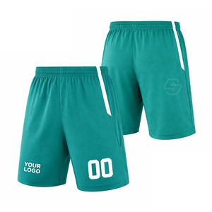 Shorts de football personnalisés de haute qualité fabriqués en usine, séchage rapide, 100 % polyester, avec cordon de serrage, tricotés, unis, sportifs, taille moyenne adulte - Product Image 4
