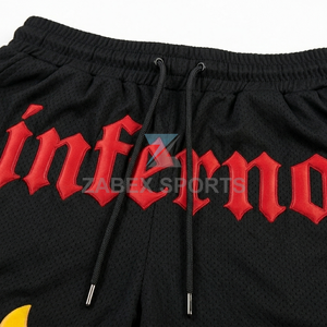 Premium 100% Polyester Sublimation Flame Print Mesh Casual <b>Lightweight</b> Performance Basketball Streetwear Fashion <b>Shorts</b> <b>Men</b> - Product Image 6